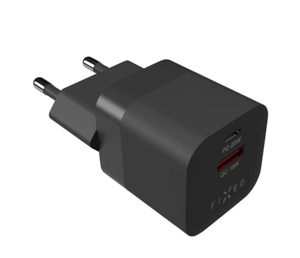 FIXED Ładowarka Sieciowa USB-C/USB-A Travel Charger 20W czarny FIXC20M-CU-BK - 1249172 - zdjęcie